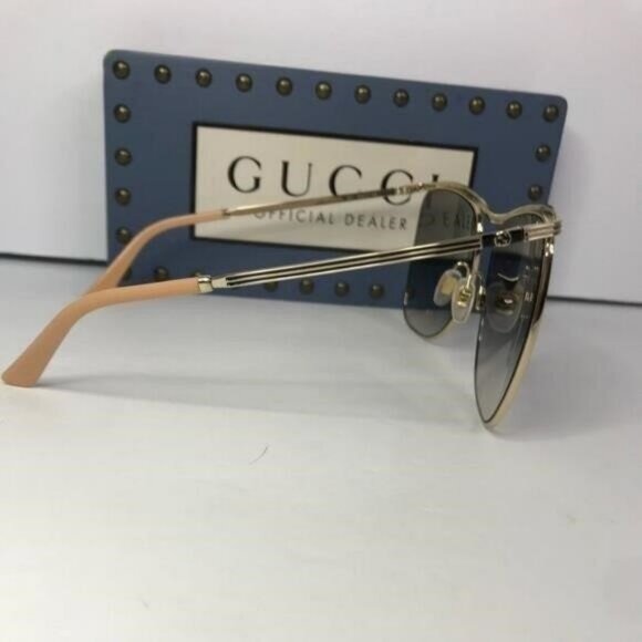 New Authentic Gucci Grey Square Ladies Sunglasses GG0820S 001 63 Made in Italy main image 11